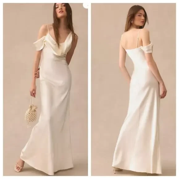 Reformation Ronda Ivory Silk One-Shoulder Maxi Dress 4 - Picture 1 of 8